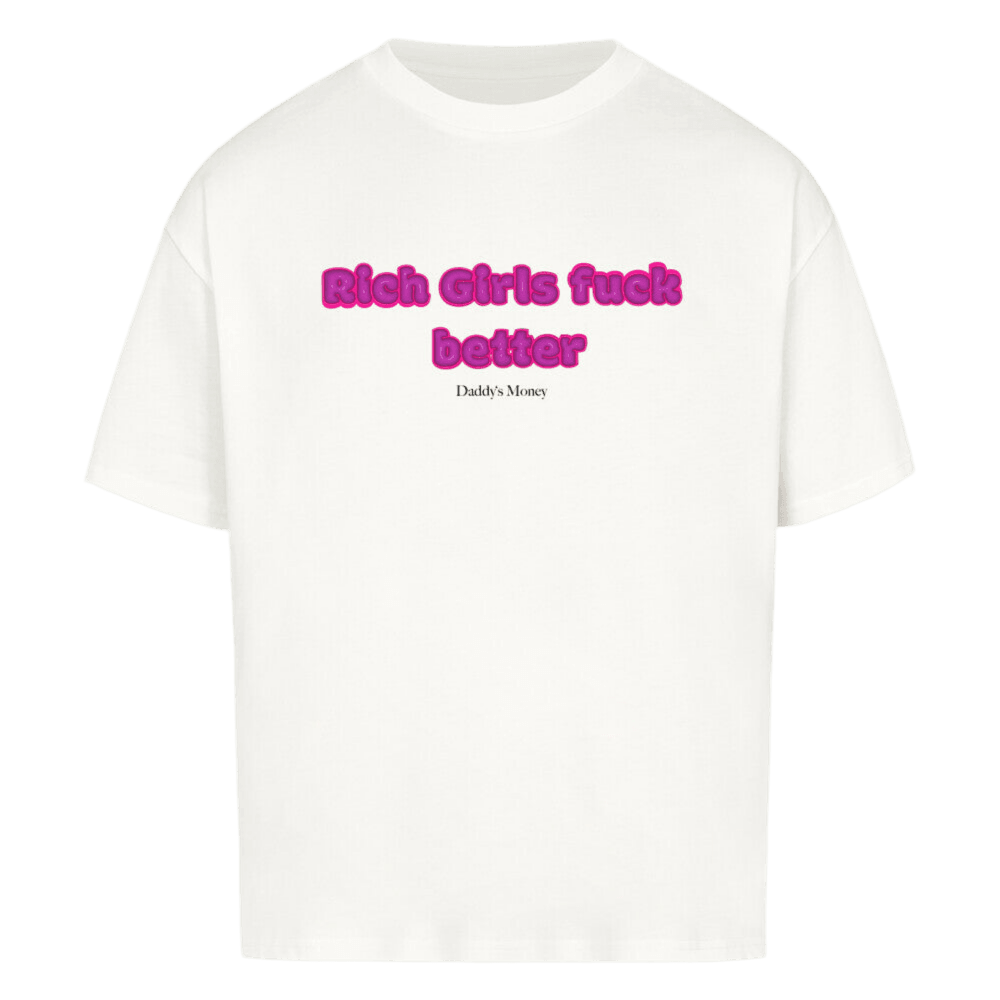 Heavy Oversized Shirt mit Rich Girls Print, stylisches Streetwear-Design für Männer und Frauen. Tees mit 240GSM.