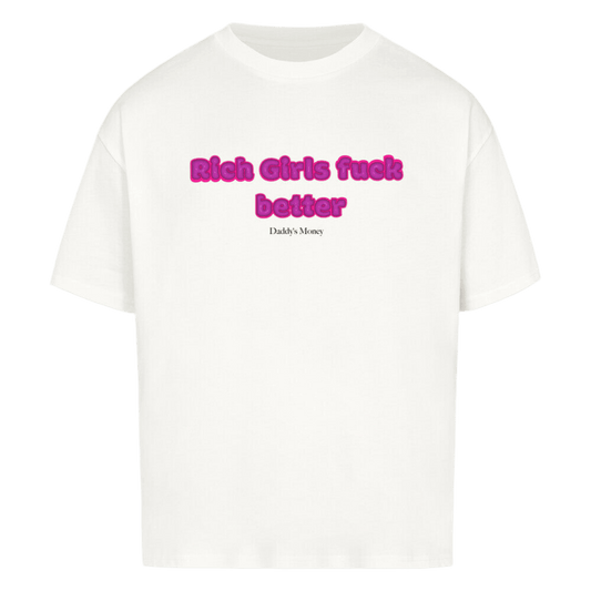 Heavy Oversized Shirt mit Rich Girls Print, stylisches Streetwear-Design für Männer und Frauen. Tees mit 240GSM.