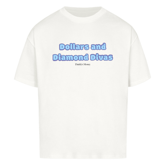 Heavy Oversized Shirt mit Dollars and Diamonds Print, stylisches Streetwear-Design für Männer und Frauen. Tees mit 240GSM.